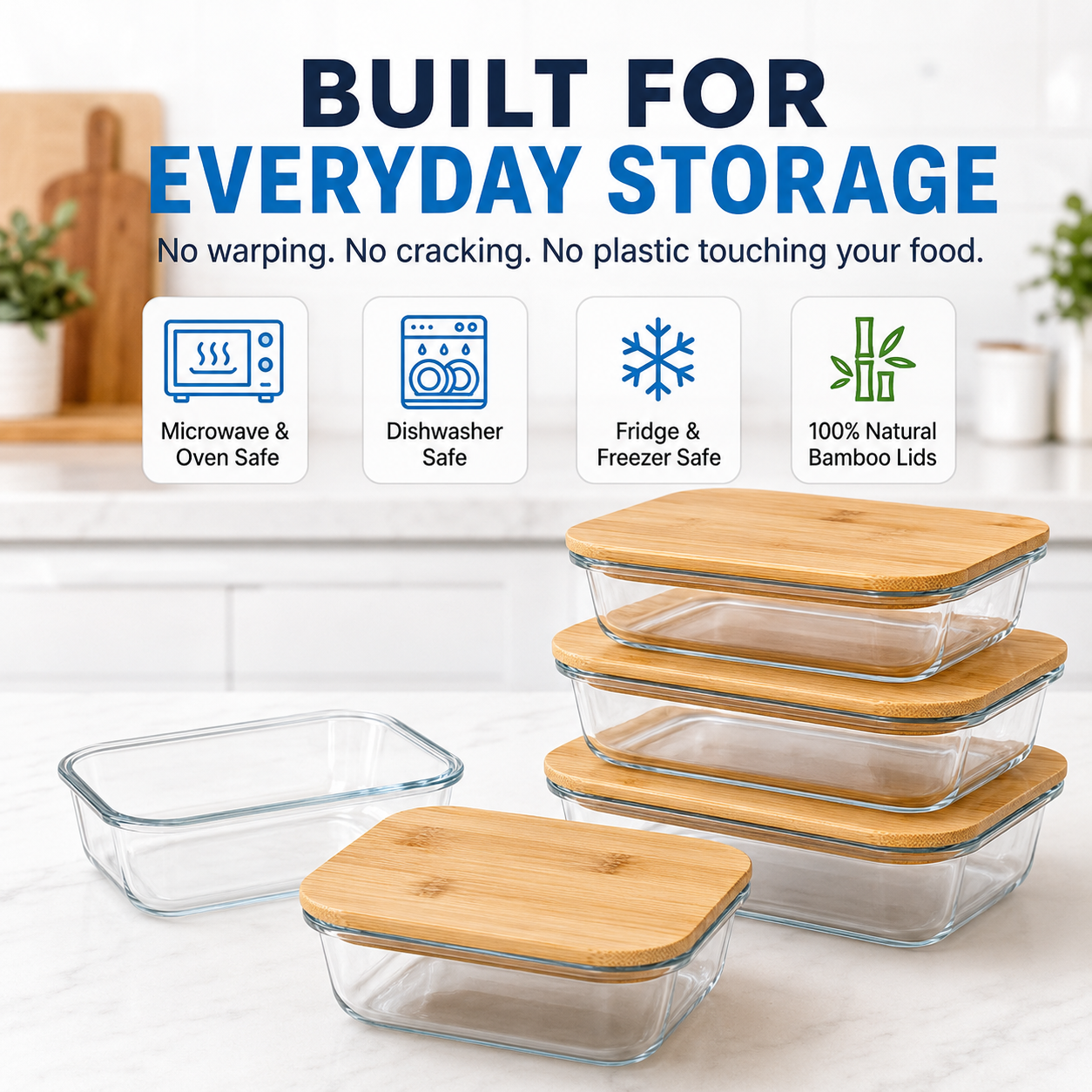 Pure Glass Food Storage Set - 3 Sizes