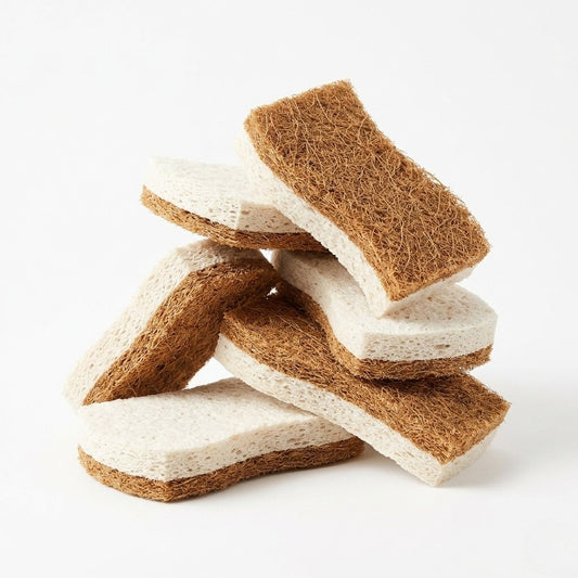 Natural Coconut Kitchen Sponges (6pcs)